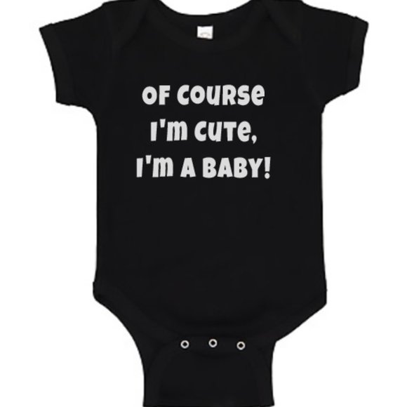 Funny Infant One-Piece Bodysuit For Baby 6 Colors - Picture 5 of 6